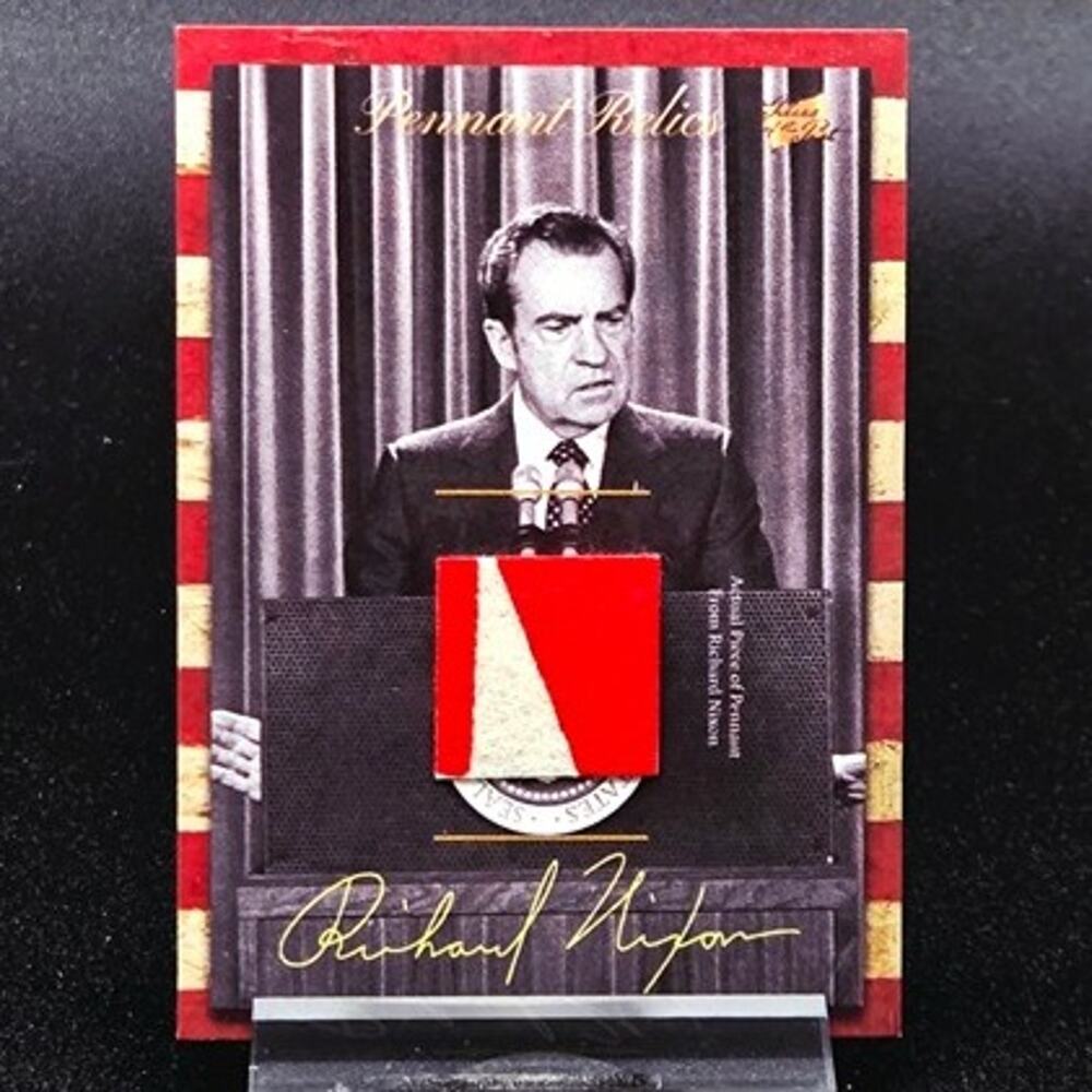 Rare President Richard Nixon Authentic Pennant Relic Card